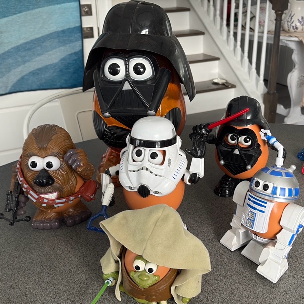 Six piece Star Wars Mr. Potato Head set.